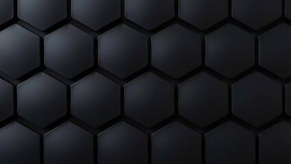 Abstract black hexagon tile pattern background with futuristic modern minimalist design, hexagon, hexagonal, tile, tiles, pattern, background, abstract, black, dark, gray, grey, modern, geometric, tex