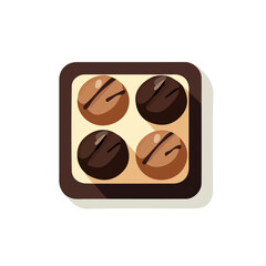 My Simple flat 2D icon chocolate isolated on transparent background, vector, flat design, animation design, vector, flat design, animation design, simple flat 2D icon, minimalist design