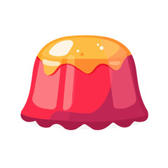 My Simple flat 2D icon jelly isolated on transparent background, vector, flat design, animation design, simple flat 2D icon, minimalist design, Eps Format
