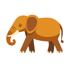 My Simple flat 2D icon elephant isolated on transparent background, vector, flat design, animation design, simple flat 2D icon, minimalist design, Eps Format