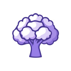 My Simple flat 2D icon cauliflower isolated on transparent background, vector, flat design, animation design, simple flat 2D icon, minimalist design, Eps Format
