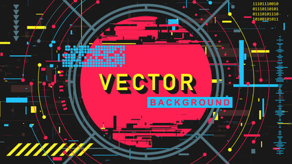 Futuristic Tech Background. Digital Technology Banner