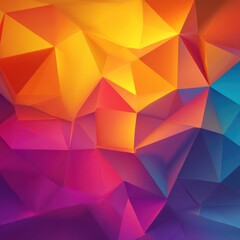 Fototapeta premium Polygons in vibrant gradients form a network design wallpaper, enhancing digital visuals.