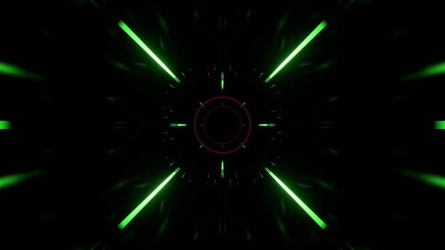 Pink and Green Stobe Tunnel Path of Neon Background VJ Loop in 4K