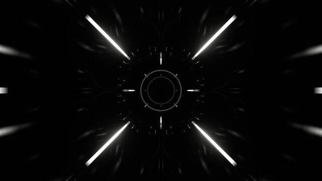 White Stobe Tunnel Path of Neon Background VJ Loop in 4K