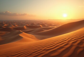 textured sand dunes sunset soft glow serene landscape nature ornamental patterns shadows, desert, textures, surface, scenic, light, reflection, beauty