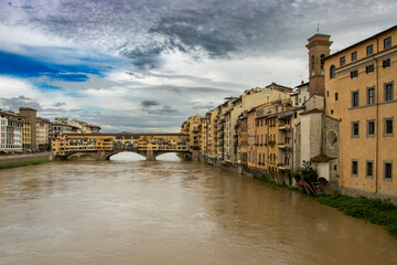 The wonderful Ponte Vecchio spans the Arno River