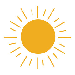 Vector sun illustration for summer event