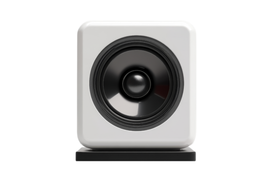 Modern bass speaker showcase