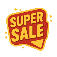 Bright Super Sale Banner with Eye-Catching Design for Promotions