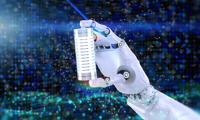 Automatic recharge battery with li-ion or rechargeable batteries with robot