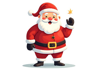 Charming Santa in a Red Suit
