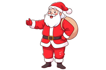 Charming Santa in a Red Suit

