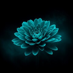 Azure Bloom in Shadow