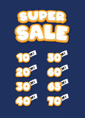 Discount sale tags with editable text effects