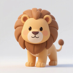 Obraz premium 3d cute lion for assets