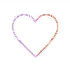 Neon Heart Frame Design for Simple and Modern Aesthetics