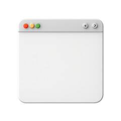 Simple 3D Transparent Browser Window with Colorful Buttons