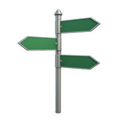 Blank Directional Signpost for Navigation and Wayfinding Design