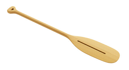 Isolated Wooden Paddle for Boat