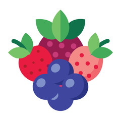 Mixed Berries Flat Icon © mofizurart