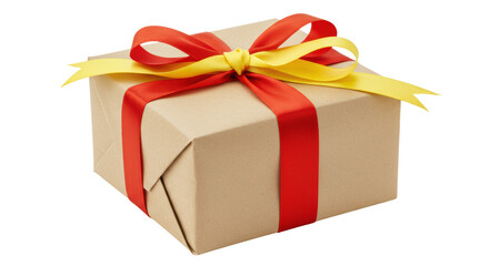 Isolated Wrapped Gift