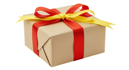 Isolated Wrapped Gift