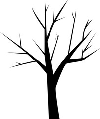 Empty tree drawing clipart design illustration