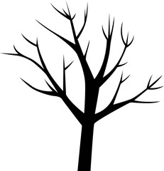 Empty tree drawing clipart design illustration