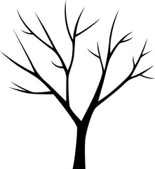 Empty tree drawing clipart design illustration
