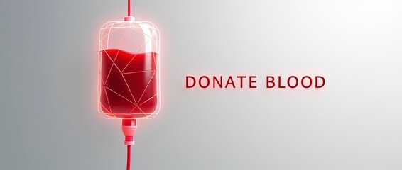 Blood bag in a scene with a white background.