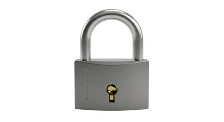 Isolated Silver Padlock