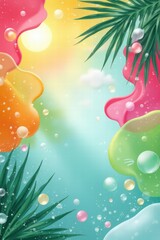 summer abtract con palmeras 