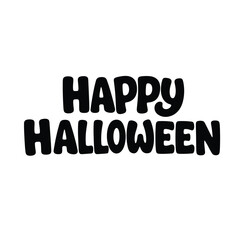 Happy halloween spooky holiday greeting card design