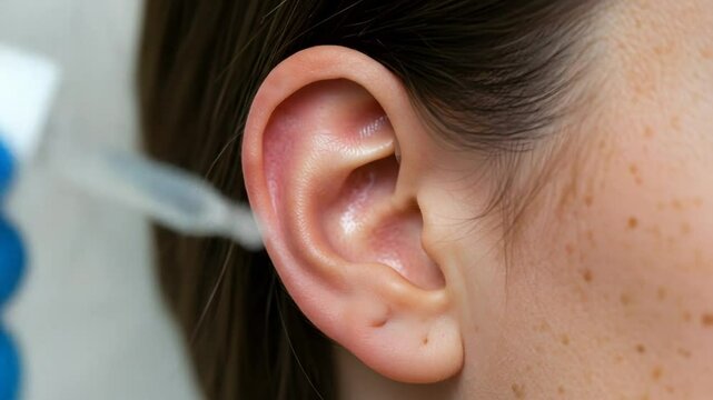 Ear treatment with dropper