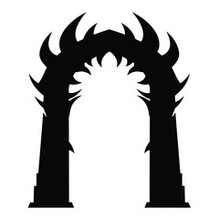 Gothic archway silhouette dark fantasy gate
