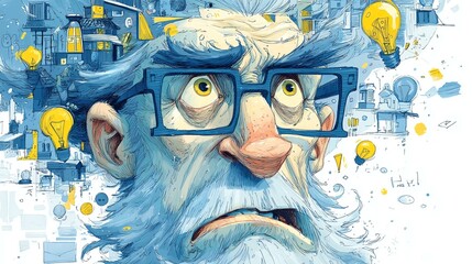 A thoughtful individual demonstrating exceptional intelligence through deep concentration and problem-solving skills.