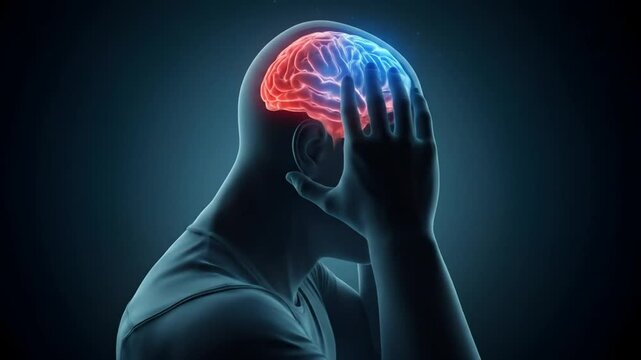Headache illustration medical health stock image