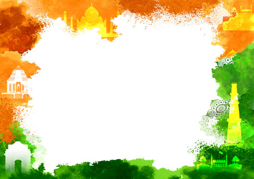 Famous Indian monument and Landmark for Happy Independence Day of India for Happy Independence Day of India