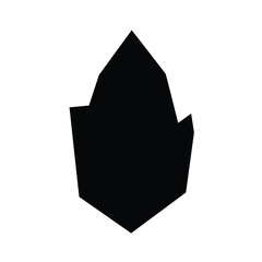 Obraz premium Abstract black iceberg shape silhouette graphic