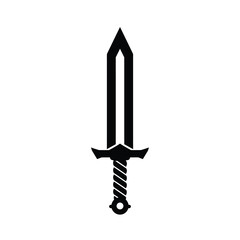 Black silhouette of a fantasy sword design