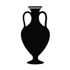 Ancient greek amphoras silhouette classic vase