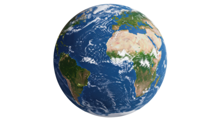 Isolated Planet Earth Global