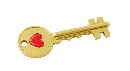 Isolated Key With Heart