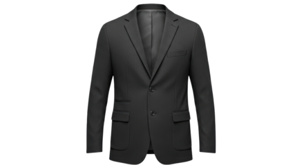 Isolated Black Suit Jacket