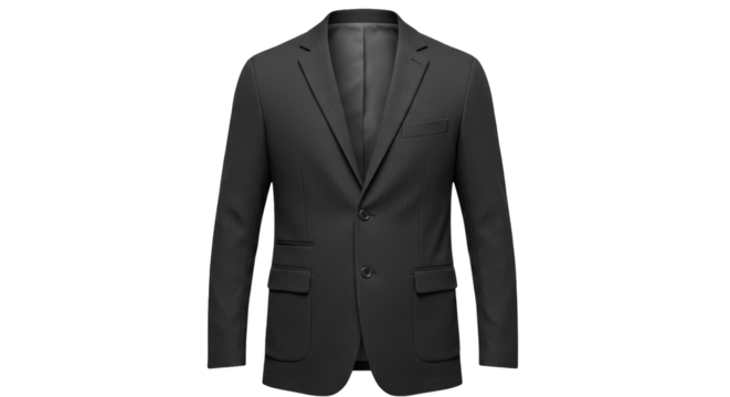 Isolated Black Suit Jacket