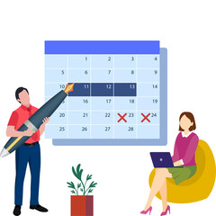 Four Day Work Week Illustration