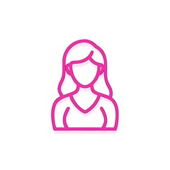 Pink Female User Icon