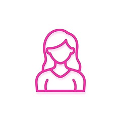 Pink Female User Icon