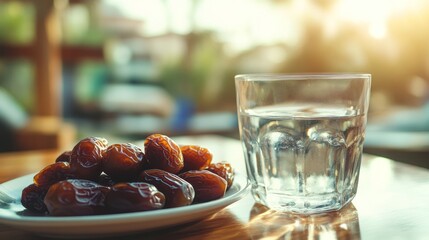 Dates and Water: A Refreshing Break in the Sun